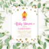 Baby Shower Party Invitation – Pink and Gold Baby Shower Invitations, 5×7″ Baby Shower Invitation – Sweet Angel Bird ® Pink and Gold Confetti Printable Baby Shower Invitations